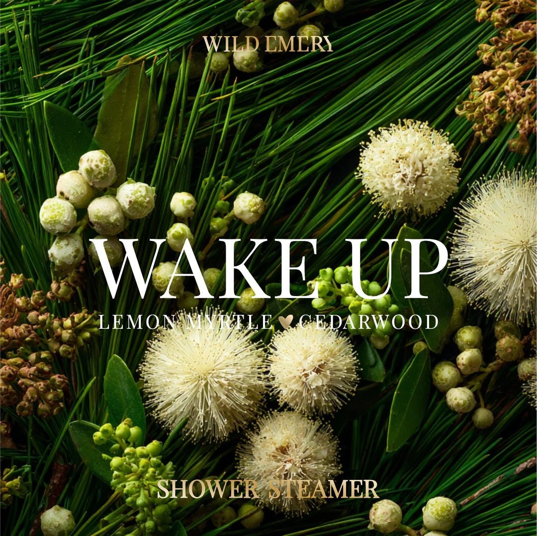 Shower Steamers WAKE UP 3 pack - Lemon Myrtle &amp; Cedarwood | Wild Emery | Bath &amp; Body | Thirty 16 Williamstown