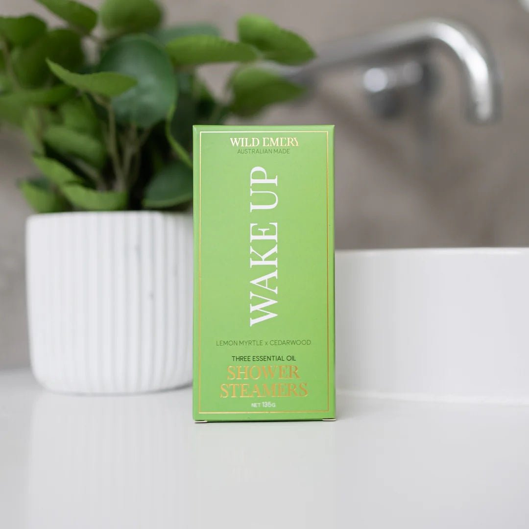Shower Steamers WAKE UP 3 pack - Lemon Myrtle &amp; Cedarwood | Wild Emery | Bath &amp; Body | Thirty 16 Williamstown