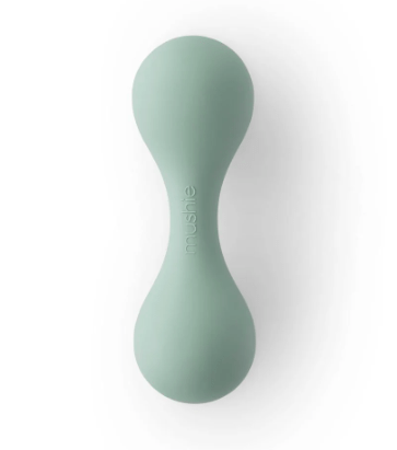Silicone Baby Rattle - Cambridge Blue | Mushie | Comforters, Teethers & Rattles | Thirty 16 Williamstown