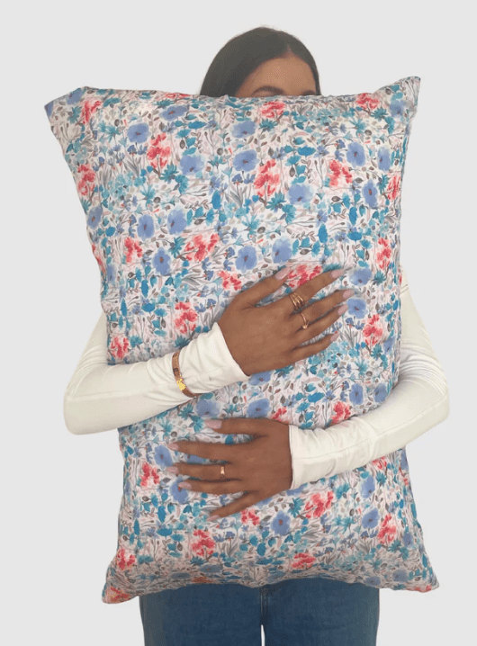 Silk / Viscose Printed Pillowcase - Bluebell | Silk Magnolia | Pillowcases | Thirty 16 Williamstown