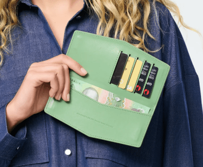 Slimline Wallet - Sage | Fox and Leo | Coin Purses &amp; Wallets | Thirty 16 Williamstown