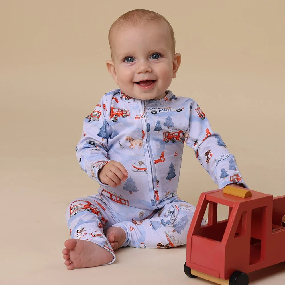 Organic Snugglesuit Convertible Romper - To The Rescue