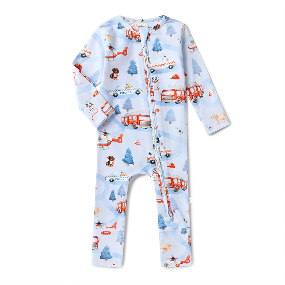 Organic Snugglesuit Convertible Romper - To The Rescue