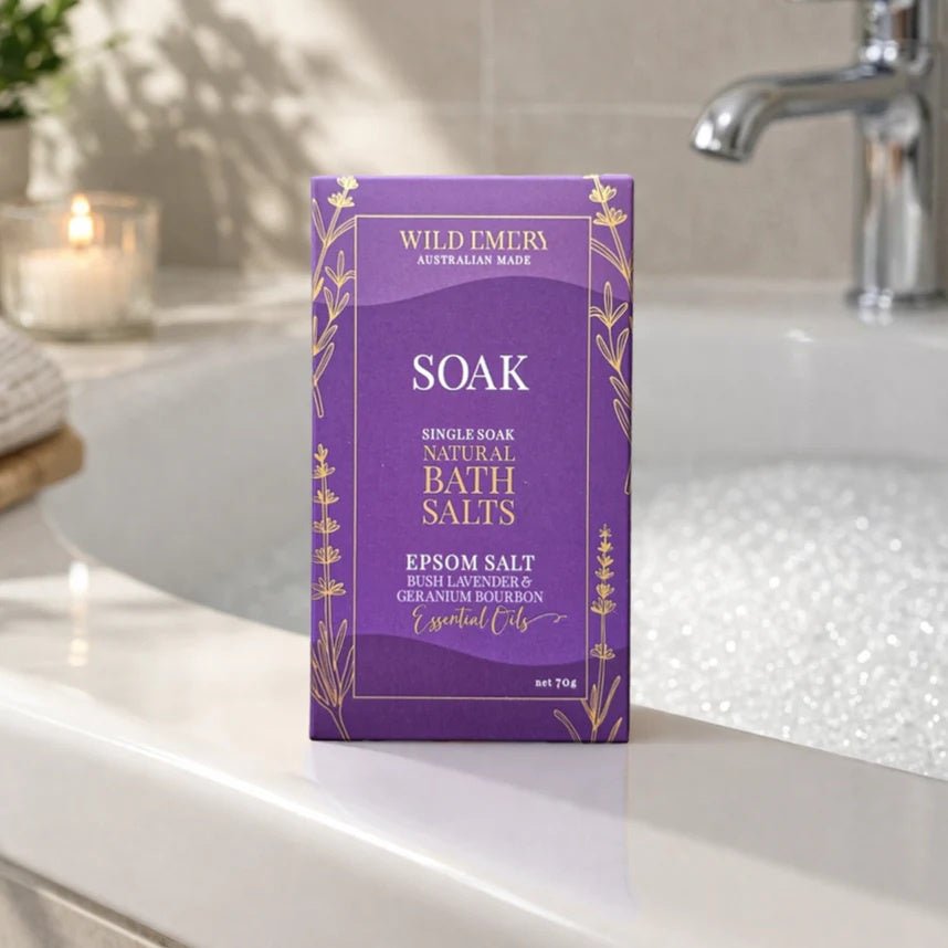 Soak Natural Bath Salts | Wild Emery | Bath &amp; Body | Thirty 16 Williamstown