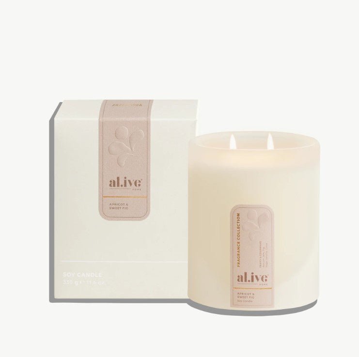 Soy Candle - Apricot &amp; Sweet Fig | Al.ive Body | Home Fragrances | Thirty 16 Williamstown