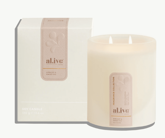 Soy Candle - Apricot & Sweet Fig | Al.ive Body | Home Fragrances | Thirty 16 Williamstown