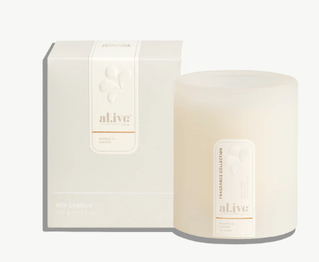 Soy Candle - Mango &amp; Lychee | Al.ive Body | Home Fragrances | Thirty 16 Williamstown