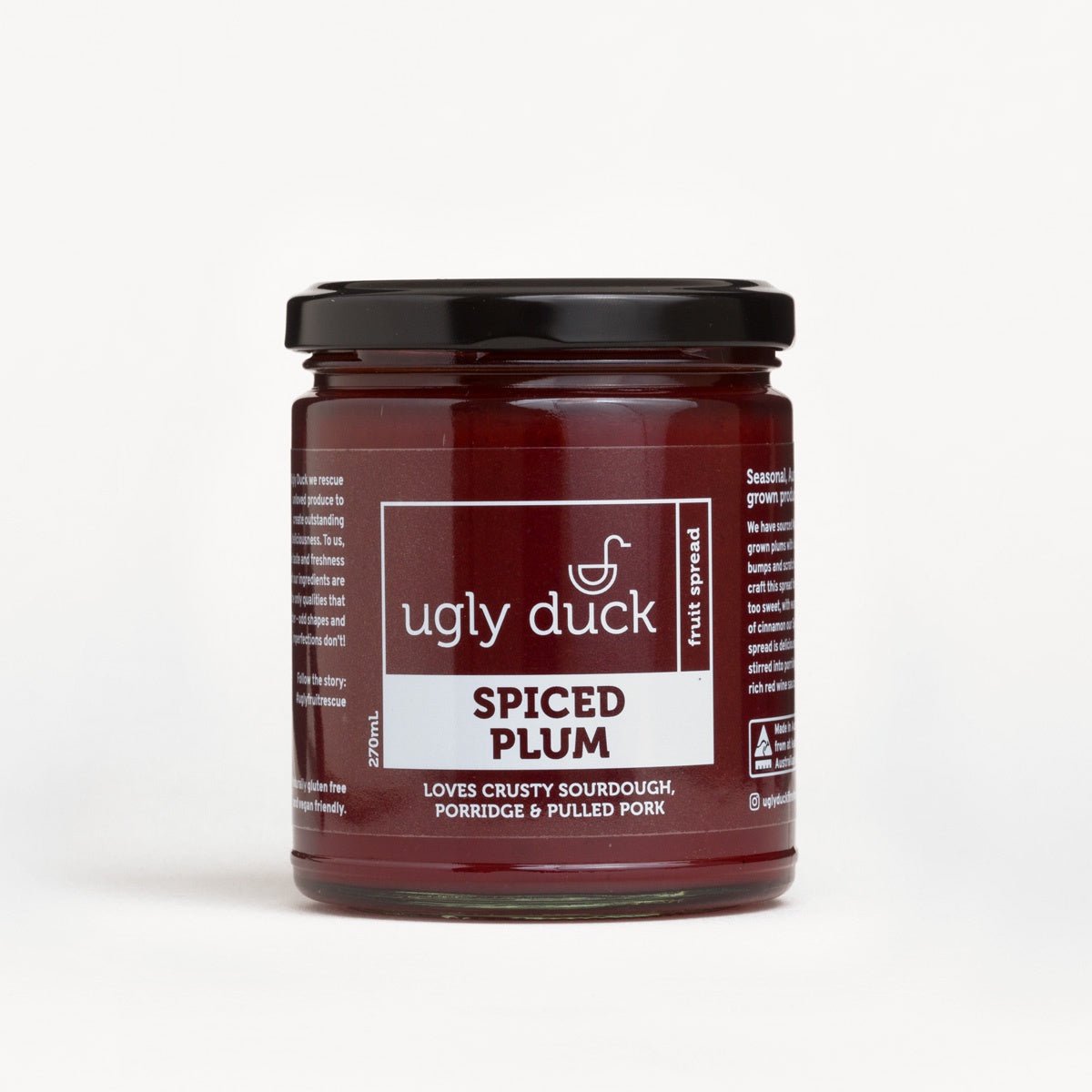 Spiced Plum Fruit Spread 270ml | Ugly Duck Preserves | Festive Food | Thirty 16 Williamstown