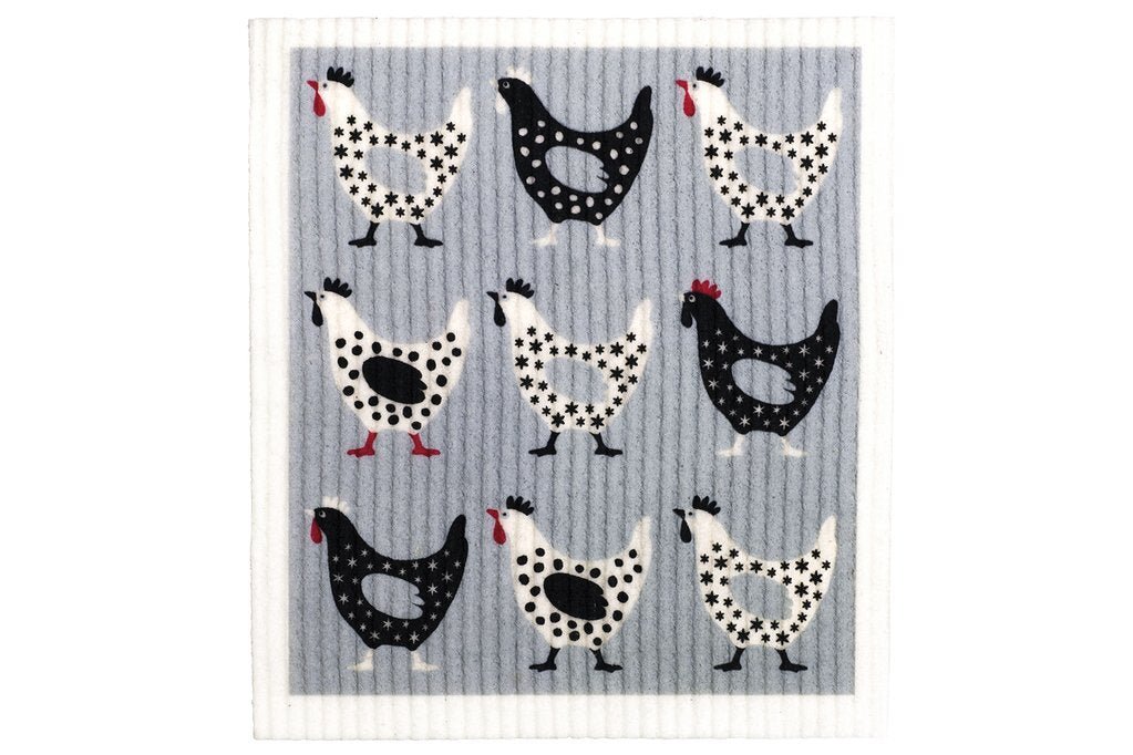 Sponge Cloth - Hens | Retro Kitchen | At The Sink | Thirty 16 Williamstown
