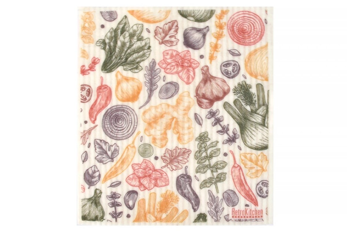 Sponge Cloth - Vegetable | Retro Kitchen | At The Sink | Thirty 16 Williamstown