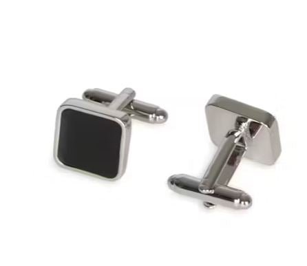 Square Cufflinks - Silver/Black | Van Heusen | Men's Accessories | Thirty 16 Williamstown