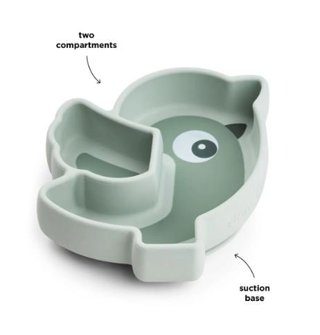 Stick and Stay Plate Birdee - Green | Done By Deer | Children's Dinnerware | Thirty 16 Williamstown