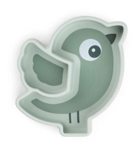 Stick and Stay Plate Birdee - Green | Done By Deer | Children's Dinnerware | Thirty 16 Williamstown