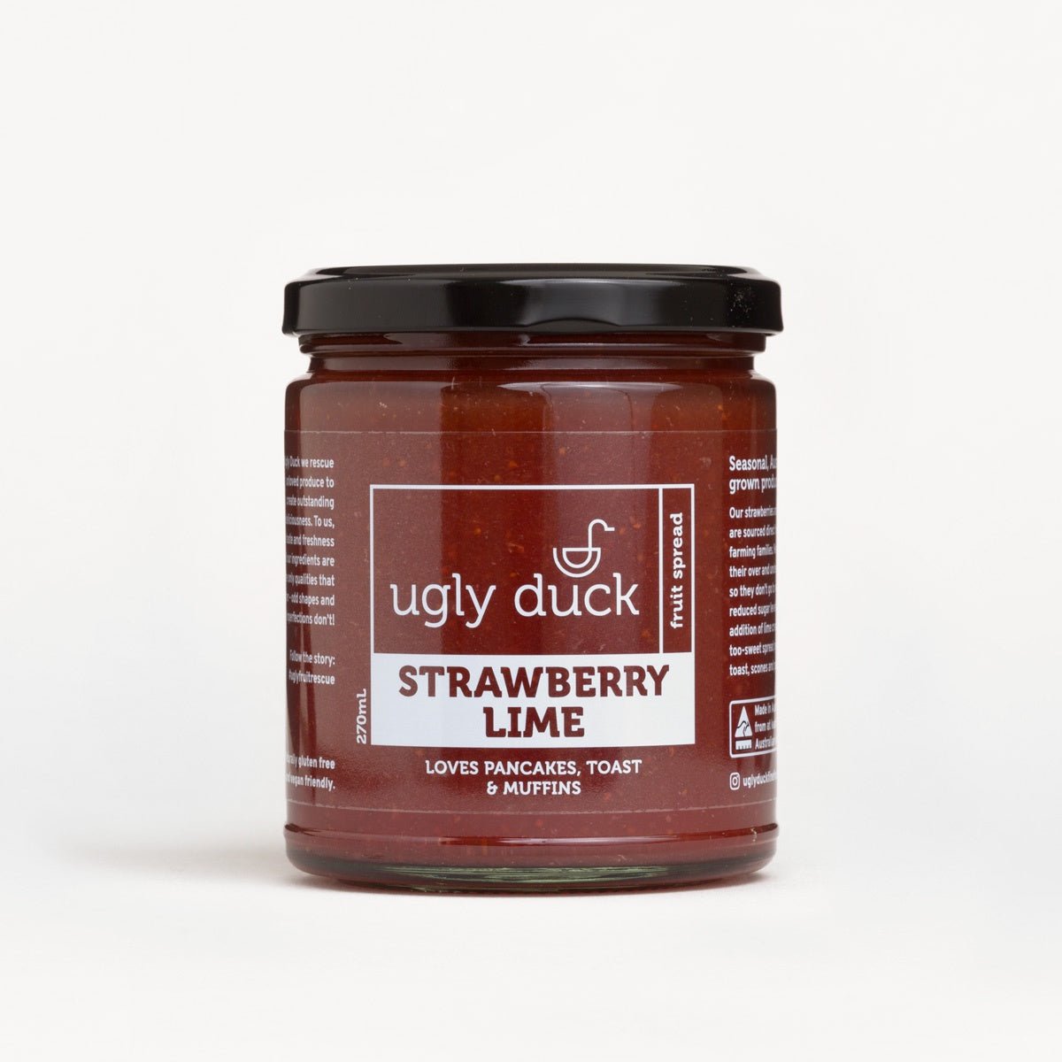Strawberry Lime Fruit Spread 270ml | Ugly Duck Preserves | Festive Food | Thirty 16 Williamstown