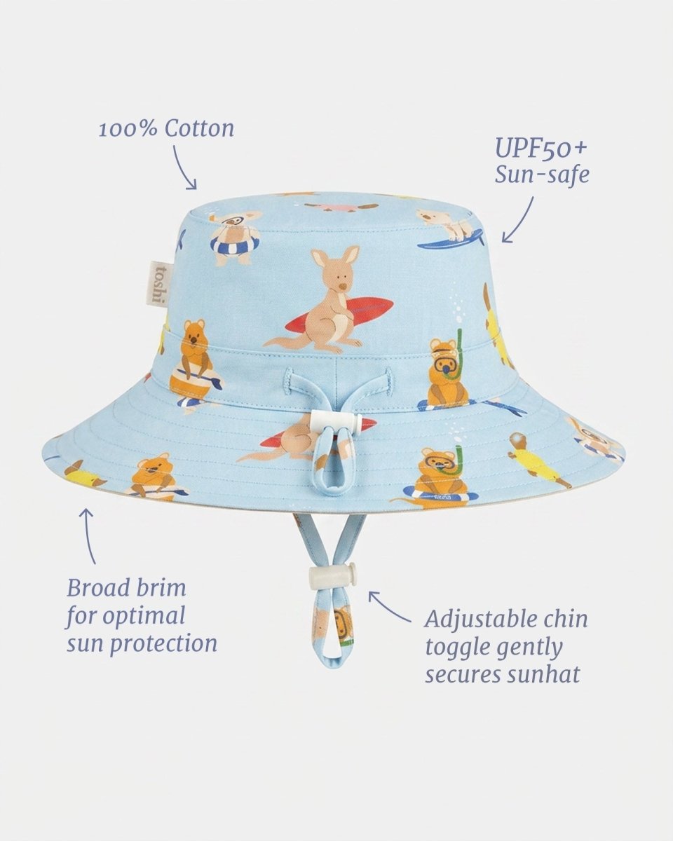 Sunhat OZ Beach Buddies | Toshi | Baby & Toddler Sunhats | Thirty 16 Williamstown