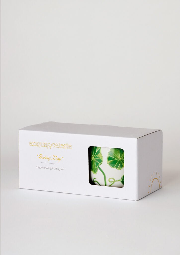 Sunny Day Mugs Two of Set - Green Nasturtium | Angus &amp; Celeste | Mugs &amp; Cups | Thirty 16 Williamstown
