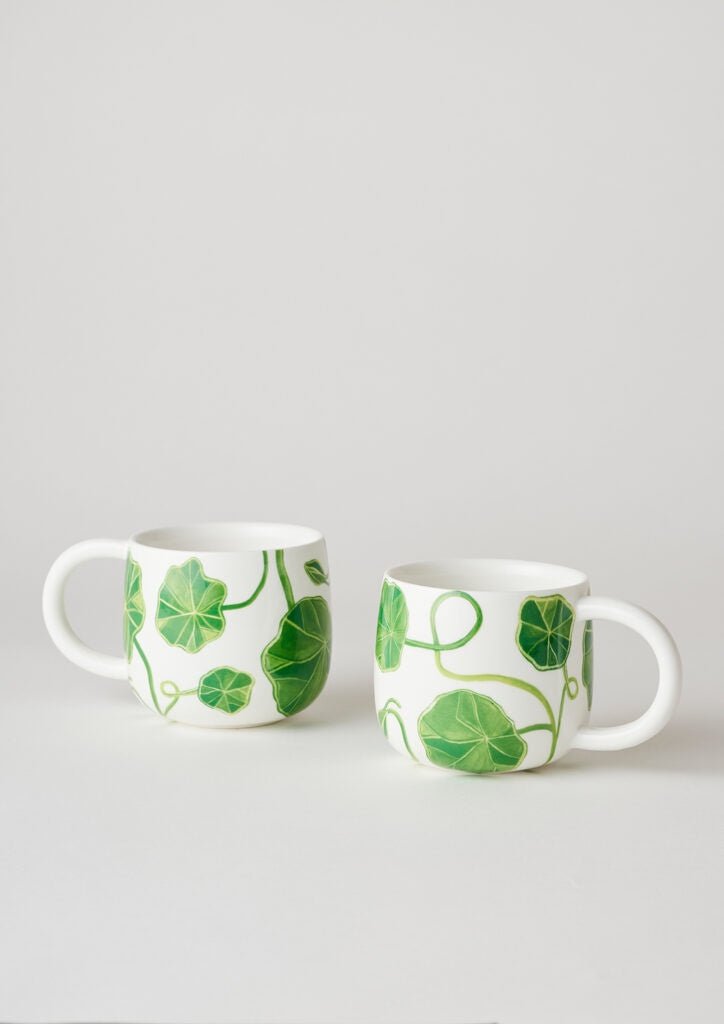 Sunny Day Mugs Two of Set - Green Nasturtium | Angus &amp; Celeste | Mugs &amp; Cups | Thirty 16 Williamstown