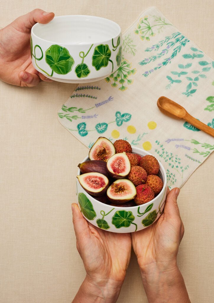 Sunny Day Stackable Bowls Two of Set - Green Nasturtium | Angus & Celeste | Serving Ware | Thirty 16 Williamstown