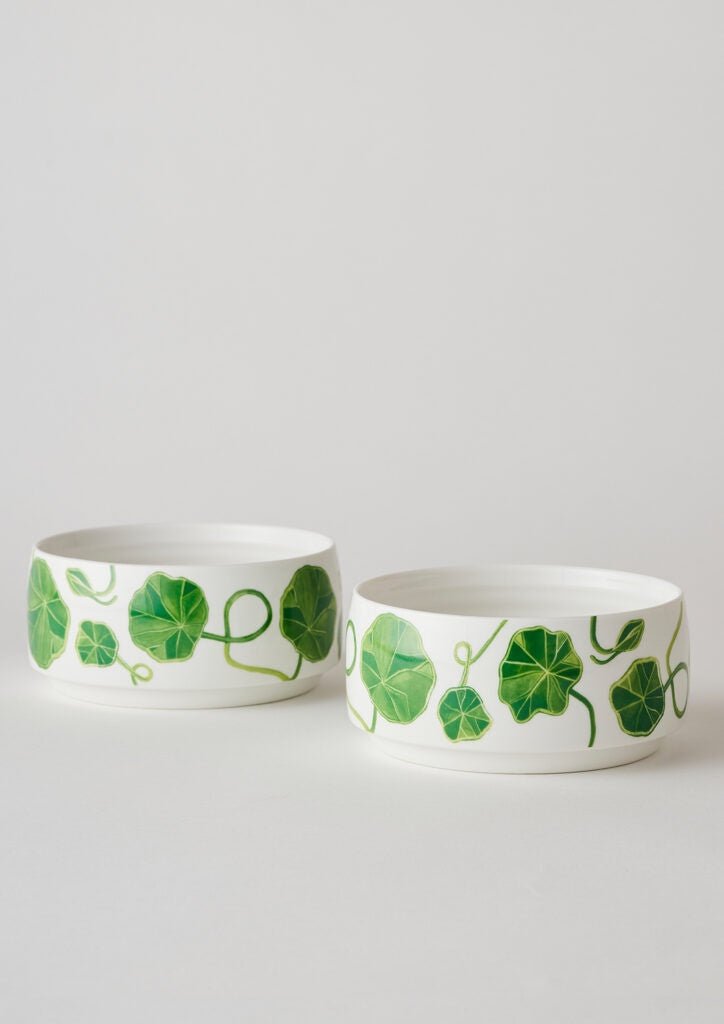 Sunny Day Stackable Bowls Two of Set - Green Nasturtium | Angus & Celeste | Serving Ware | Thirty 16 Williamstown
