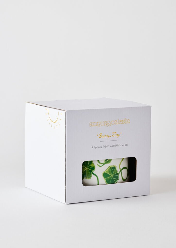 Sunny Day Stackable Bowls Two of Set - Green Nasturtium | Angus &amp; Celeste | Serving Ware | Thirty 16 Williamstown