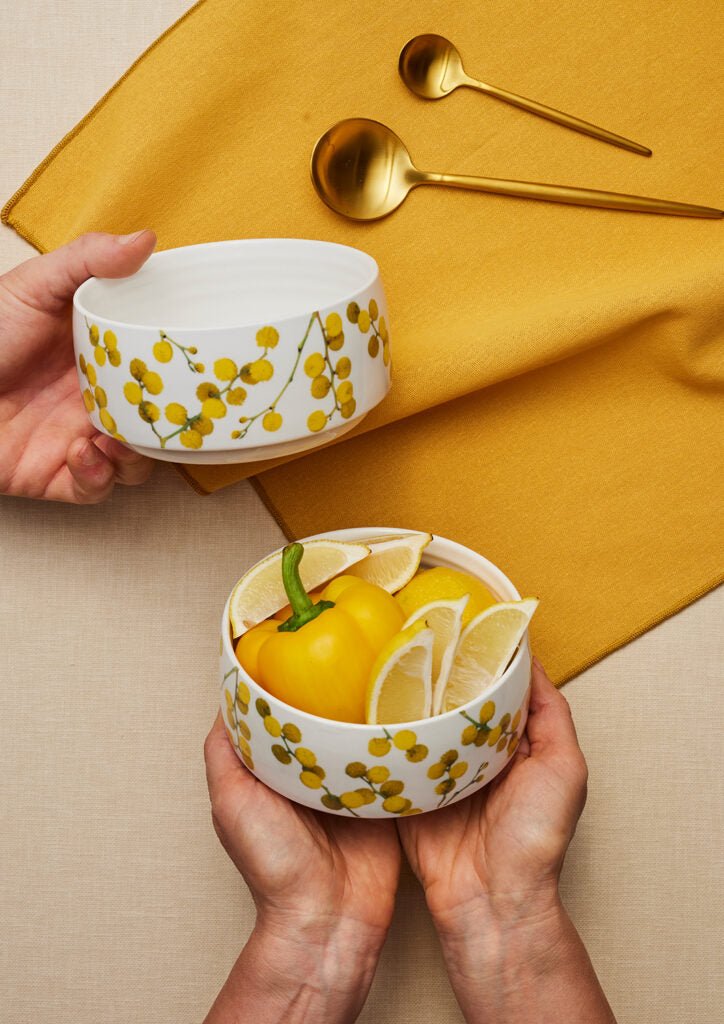 Sunny Day Stackable Bowls Two of Set - Wattle Blossom | Angus & Celeste | Serving Ware | Thirty 16 Williamstown