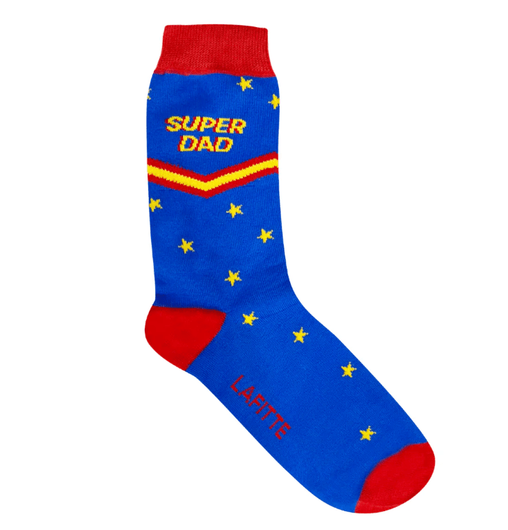 Super Dad Blue Patterned Socks | Lafitte | Socks For Him & For Her | Thirty 16 Williamstown