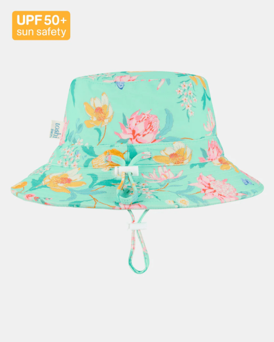 Swim Sunhat Paradise - Waratah Mint | Toshi | Baby & Toddler Swim Sun Hats | Thirty 16 Williamstown