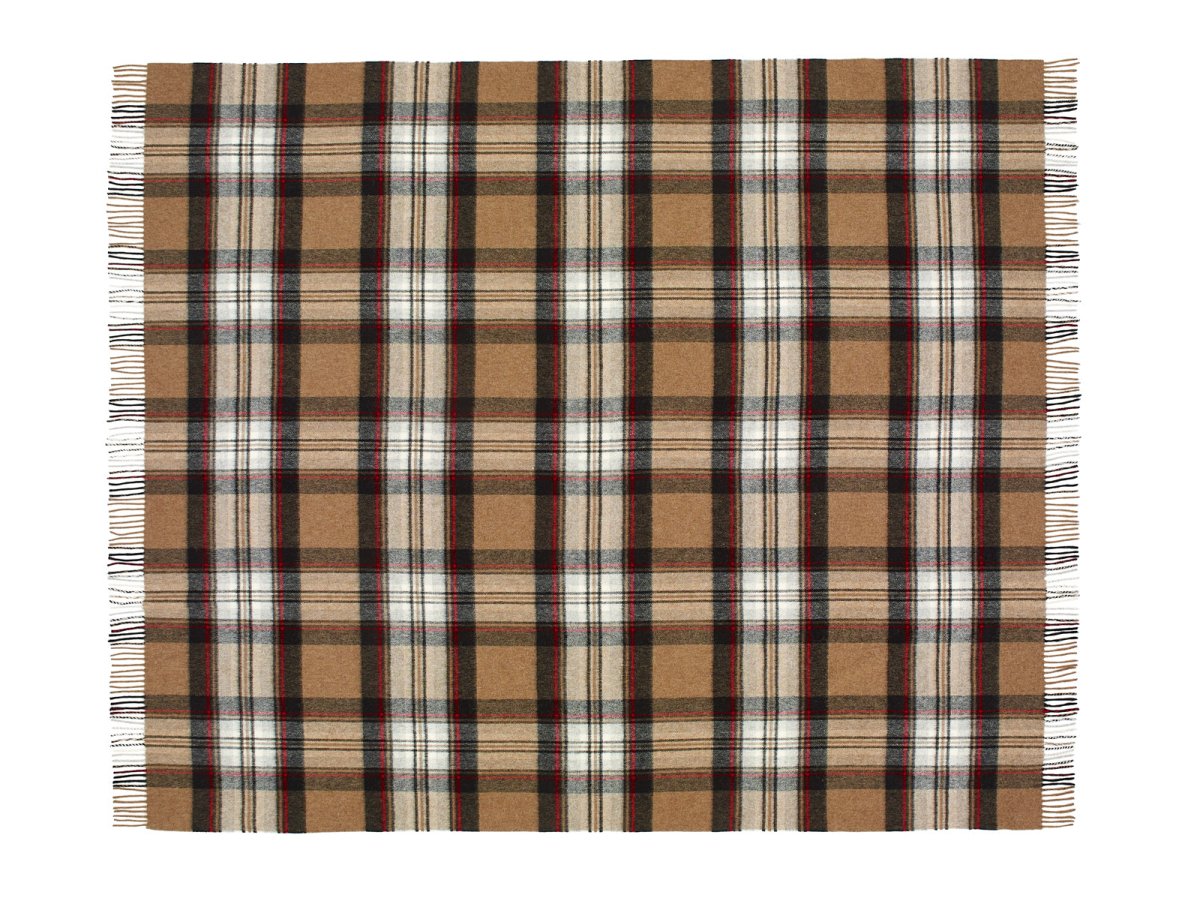 Tartan Throw - Camel Stewart | Bronte By Moon | Throws & Rugs | Thirty 16 Williamstown