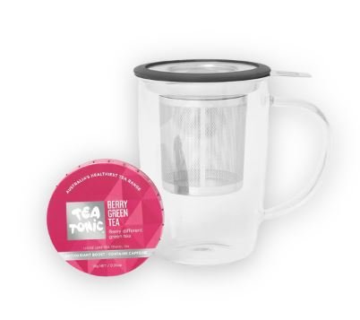 Tea Mug For 1 - With Bonus Berry Green Tea Loose Leaf Travel Tin | Tea Tonic | Tea & Accessories | Thirty 16 Williamstown