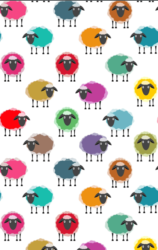 Tea Towel - Coloured Sheep | All Gifts Australia | Aprons, Mitts & Tea Towels | Thirty 16 Williamstown