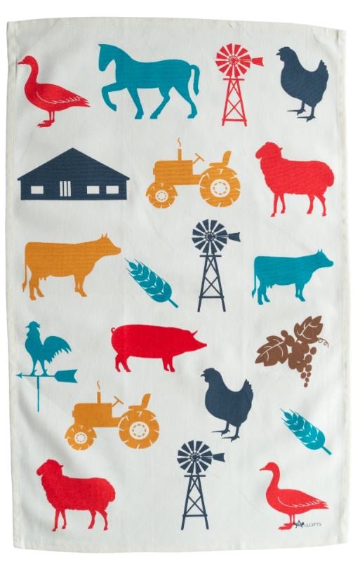 Tea Towel - Farm | All Gifts Australia | Aprons, Mitts & Tea Towels | Thirty 16 Williamstown