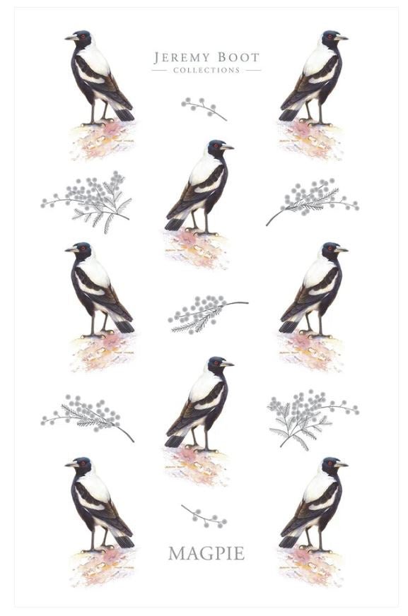 Tea Towel - Magpie | Jeremy Boot Collections | Aprons, Mitts & Tea Towels | Thirty 16 Williamstown