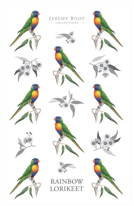 Tea Towel - Rainbow Lorikeet | Jeremy Boot Collections | Aprons, Mitts &amp; Tea Towels | Thirty 16 Williamstown