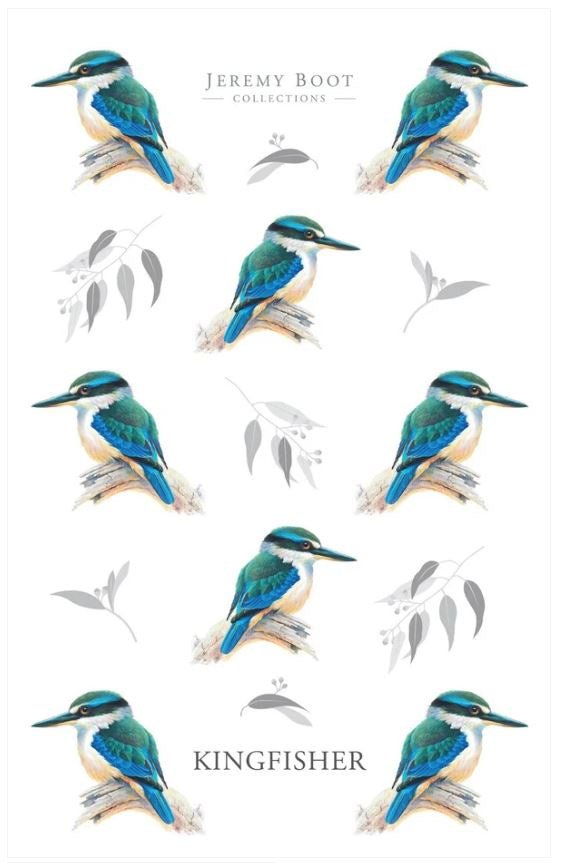 Tea Towel - Sacred Kingfisher | Jeremy Boot Collections | Aprons, Mitts &amp; Tea Towels | Thirty 16 Williamstown