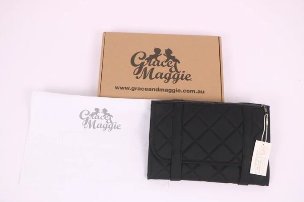 The Cushy Change Clutch Nappy Change Wallet - Black | Grace & Maggie | Nappy Change | Thirty 16 Williamstown