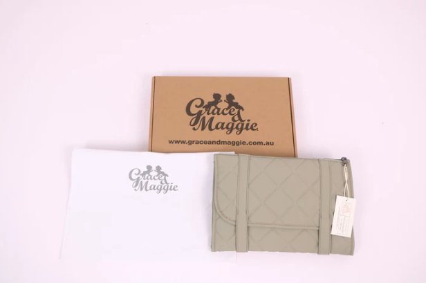 The Cushy Change Clutch - Nappy Change Wallet Smoke Sagey | Grace & Maggie | Nappy Change | Thirty 16 Williamstown