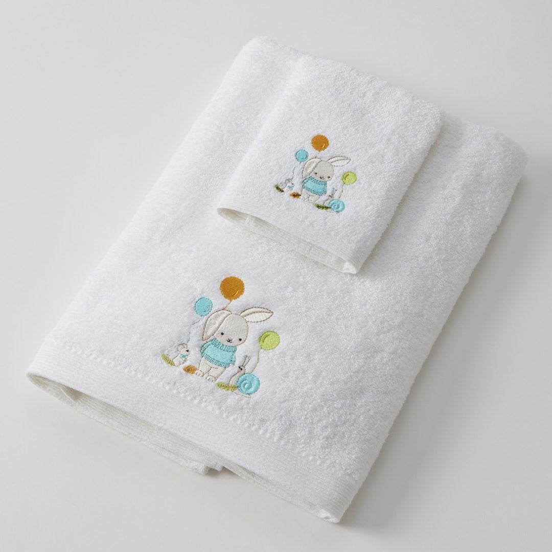 Towel & Face Washer in Organza - Bunny Party | Jiggle & Giggle | Bath Time | Thirty 16 Williamstown
