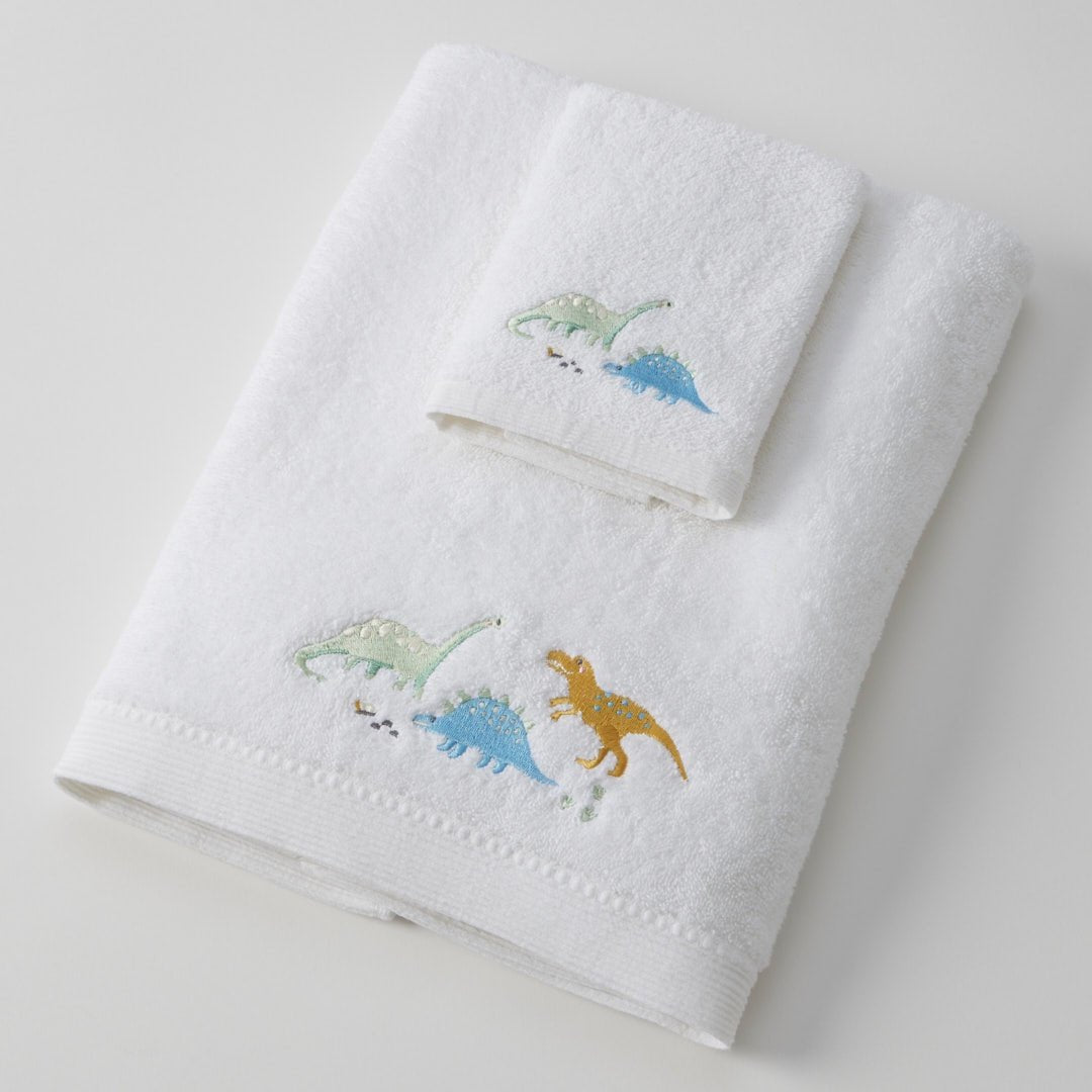 Towel & Face Washer in Organza - Dallying Dino | Jiggle & Giggle | Bath Time | Thirty 16 Williamstown