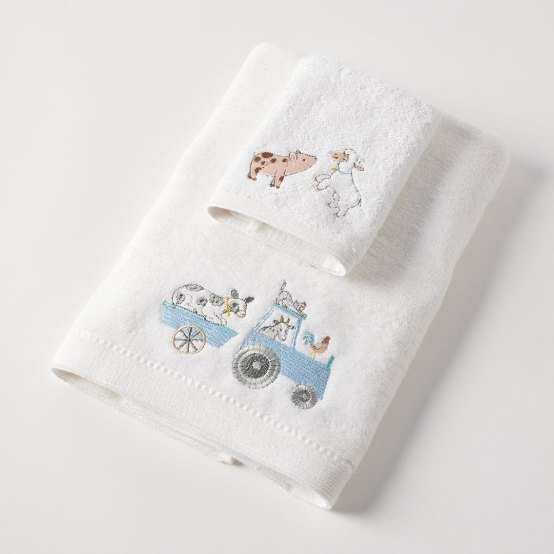 Towel & Face Washer in Organza - Farm Fun | Jiggle & Giggle | Bath Time | Thirty 16 Williamstown