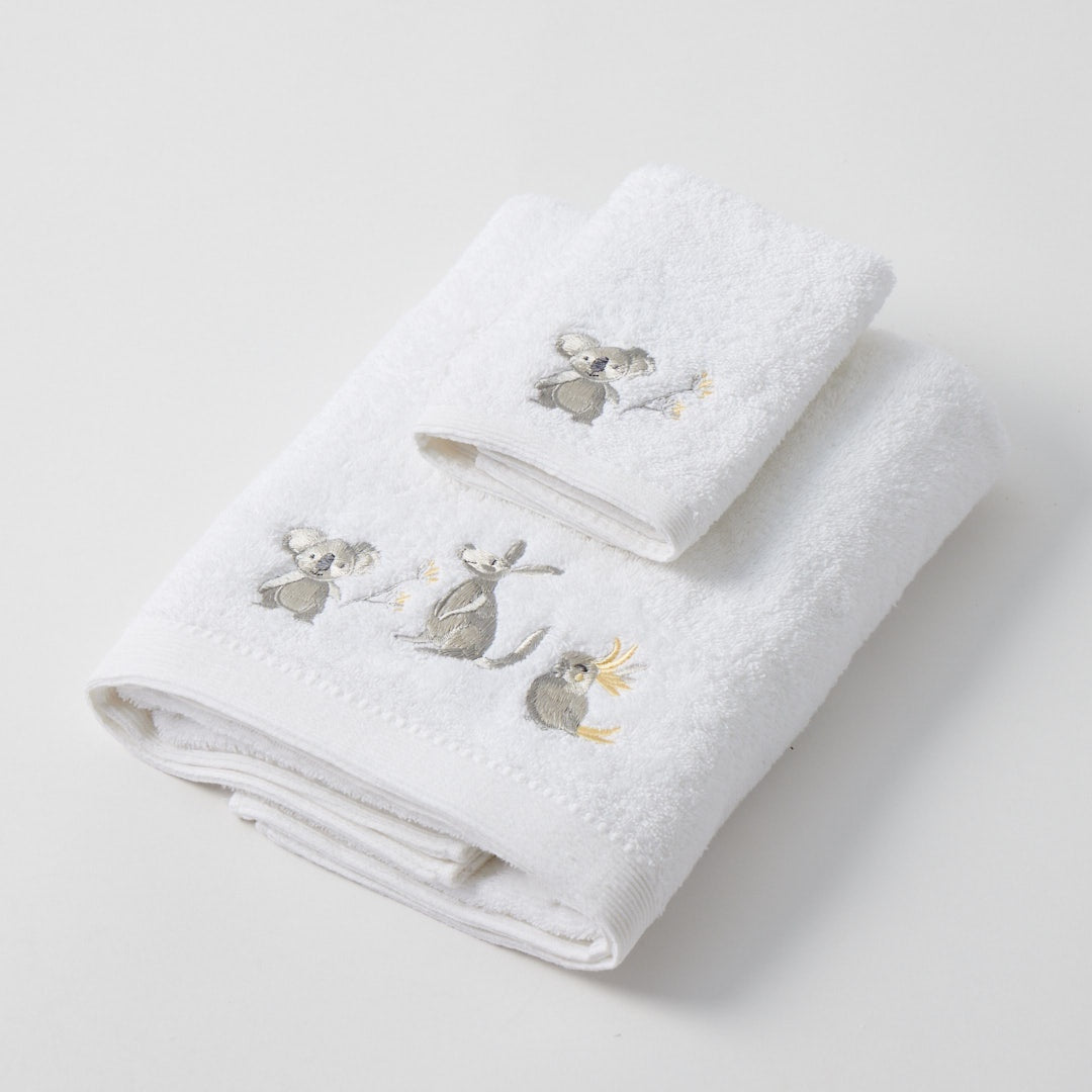 Towel &amp; Face Washer in Organza - Little Critters | Jiggle &amp; Giggle | Bath Time | Thirty 16 Williamstown