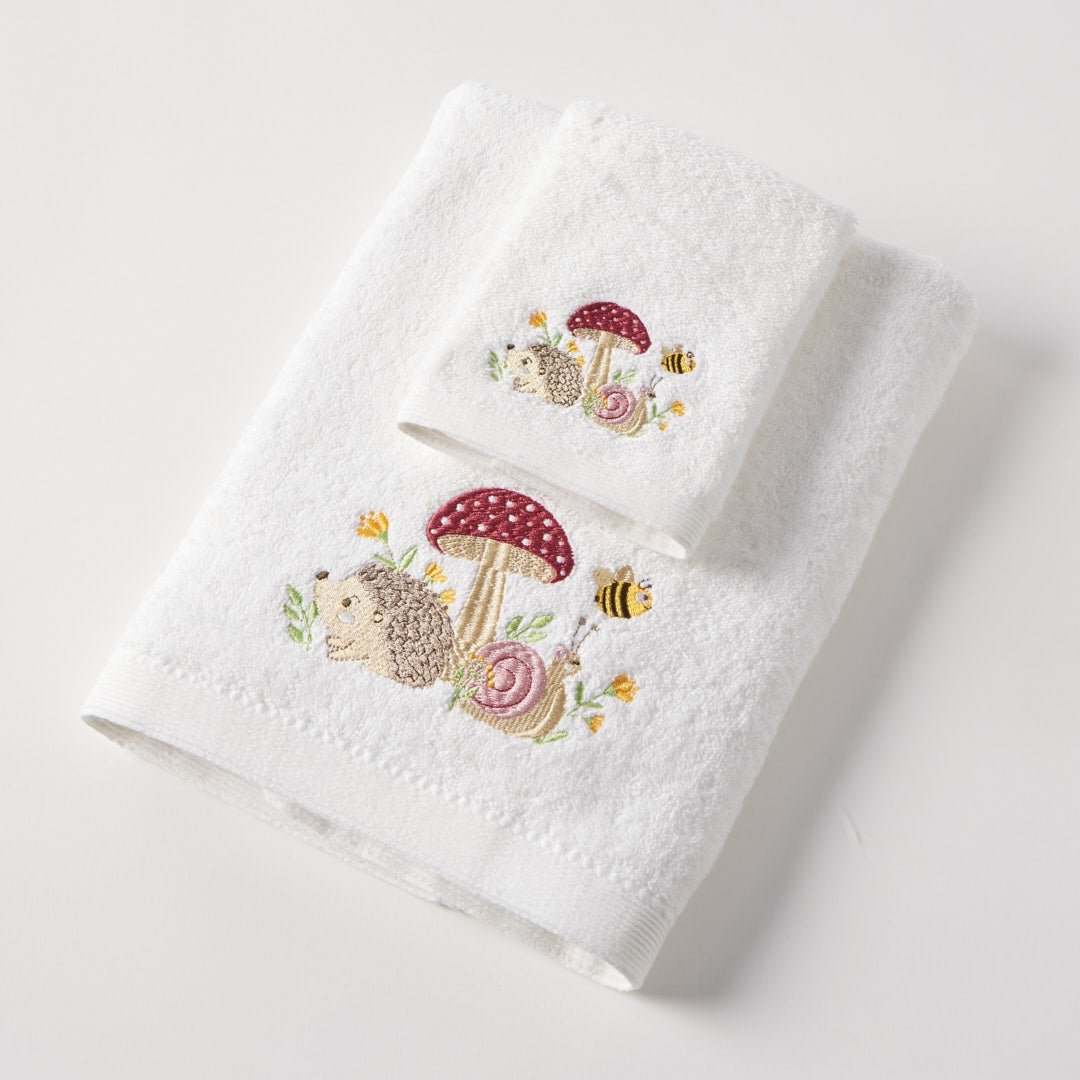 Towel & Face Washer in Organza - Mushroom Meadow | Jiggle & Giggle | Bath Time | Thirty 16 Williamstown