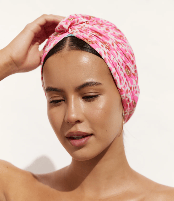 Turban Shower Cap Amelie - Animal Floral | Louvelle | Shower Caps | Thirty 16 Williamstown