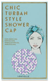 Turban Shower Cap - Amelie Lavender Geo | Louvelle | Shower Caps | Thirty 16 Williamstown