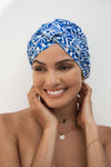 Turban Shower Cap - Amelie Mediterranean Sun | Louvelle | Shower Caps | Thirty 16 Williamstown