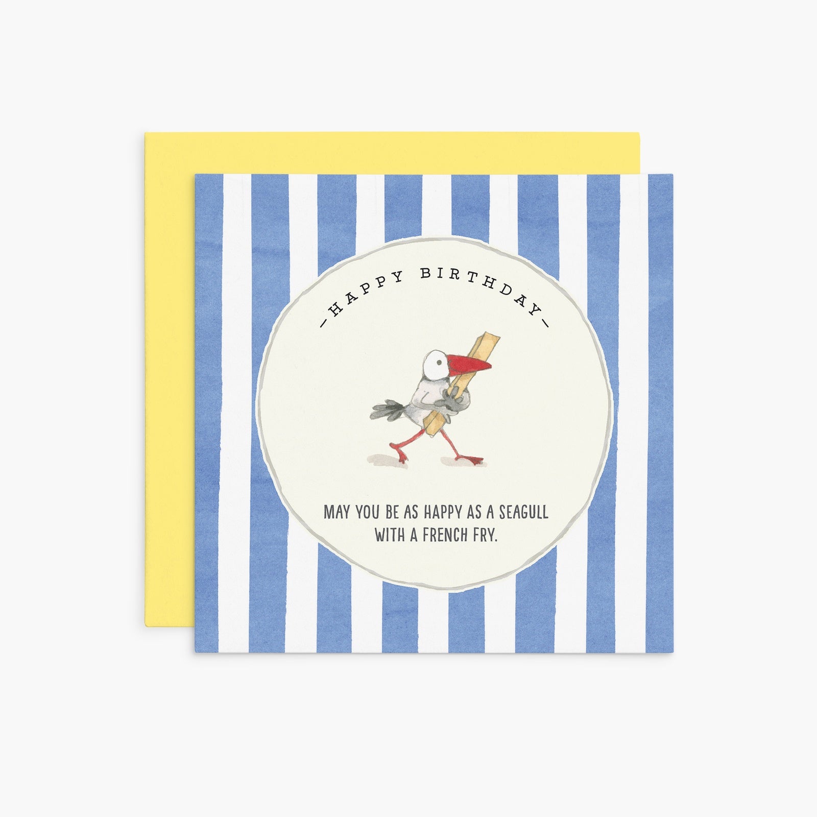 Birthday Card - Seagull with french fry