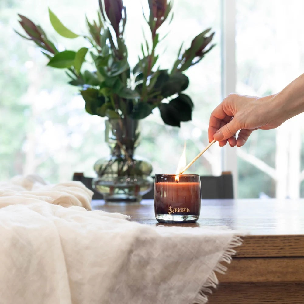 'Apotheca' Scented Soy Candle 140gm - Velvet Rose Garden, Patchouli, Amber