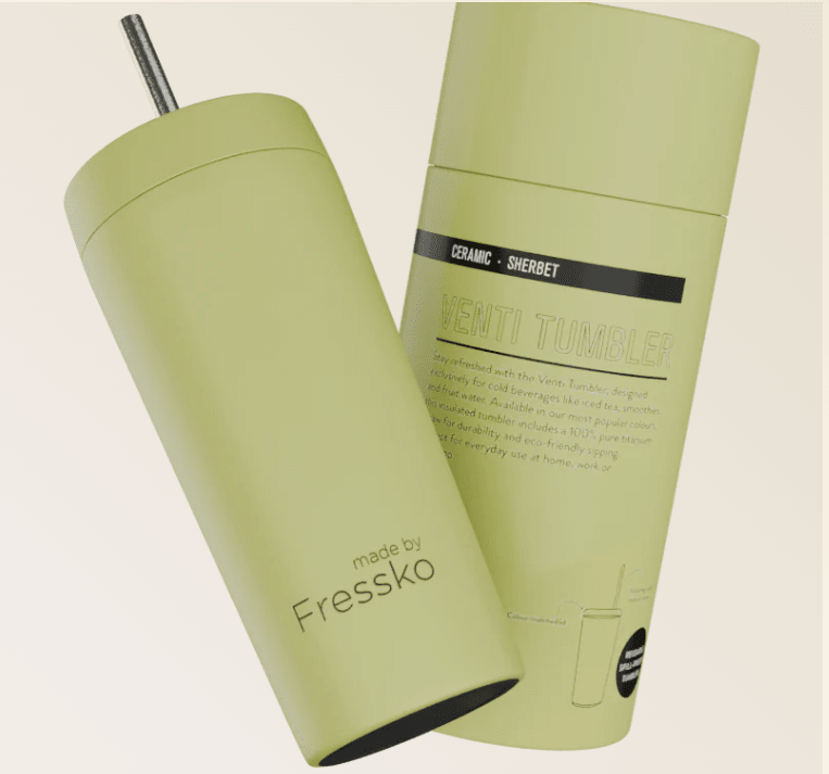 Venti Tumbler - Ceramic Sherbert 600ml - 20oz | Made By Fressko | Travel Mugs & Drink Bottles | Thirty 16 Williamstown