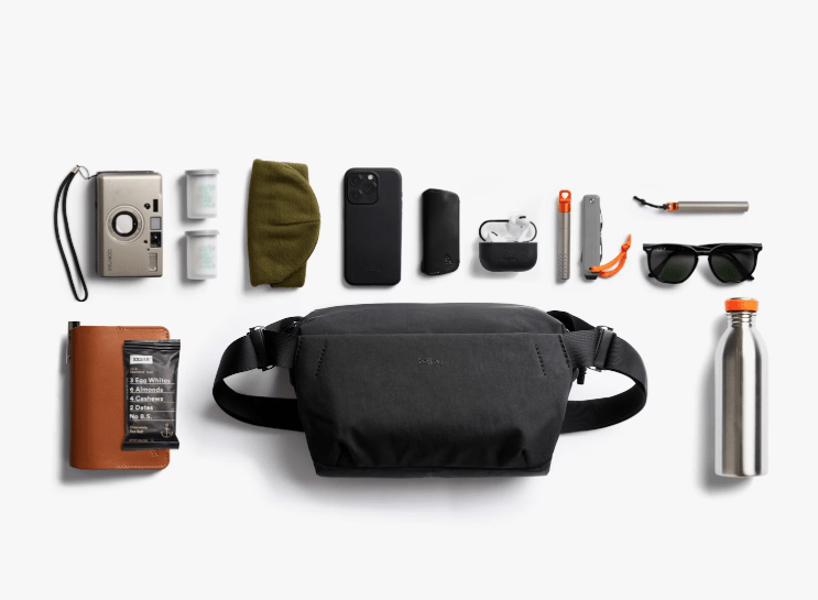 Venture Sling 9L - Black | Bellroy | Travel Bags | Thirty 16 Williamstown