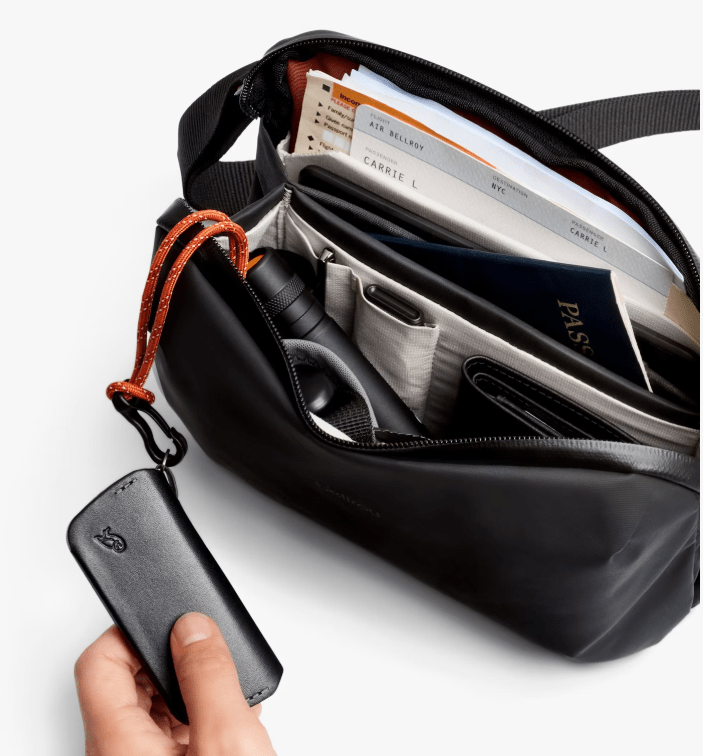 Venture Travel Crossbody 3L - Jet Black | Bellroy | Travel Bags | Thirty 16 Williamstown