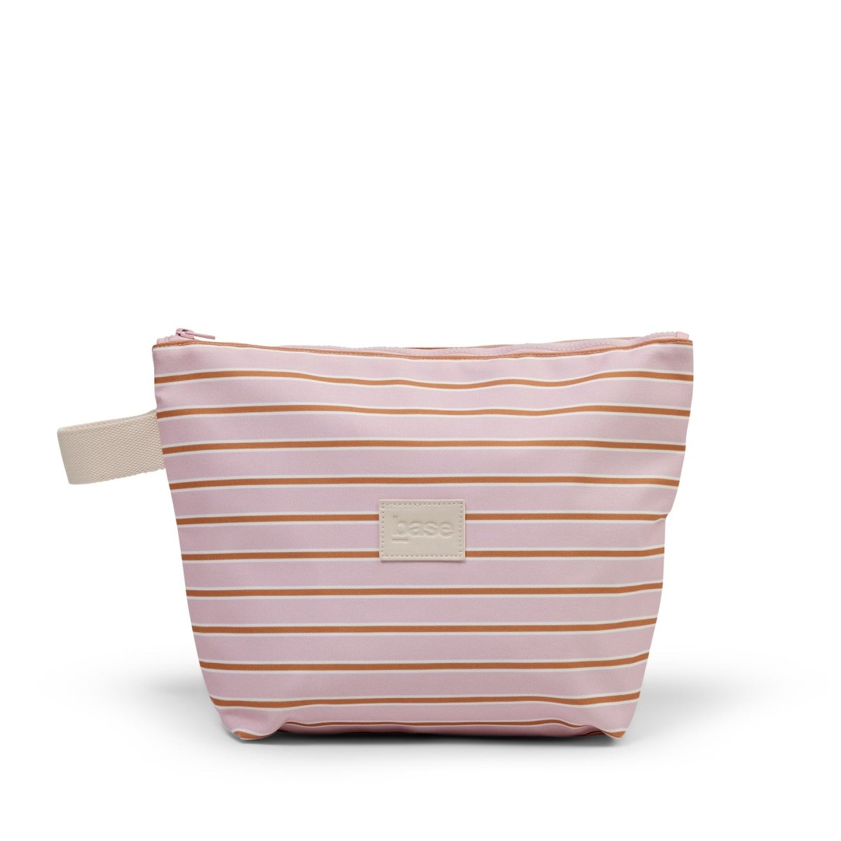 Wet Base Large - Soft Pink/Rust Stripe | Base | Cosmetic Bags | Thirty 16 Williamstown
